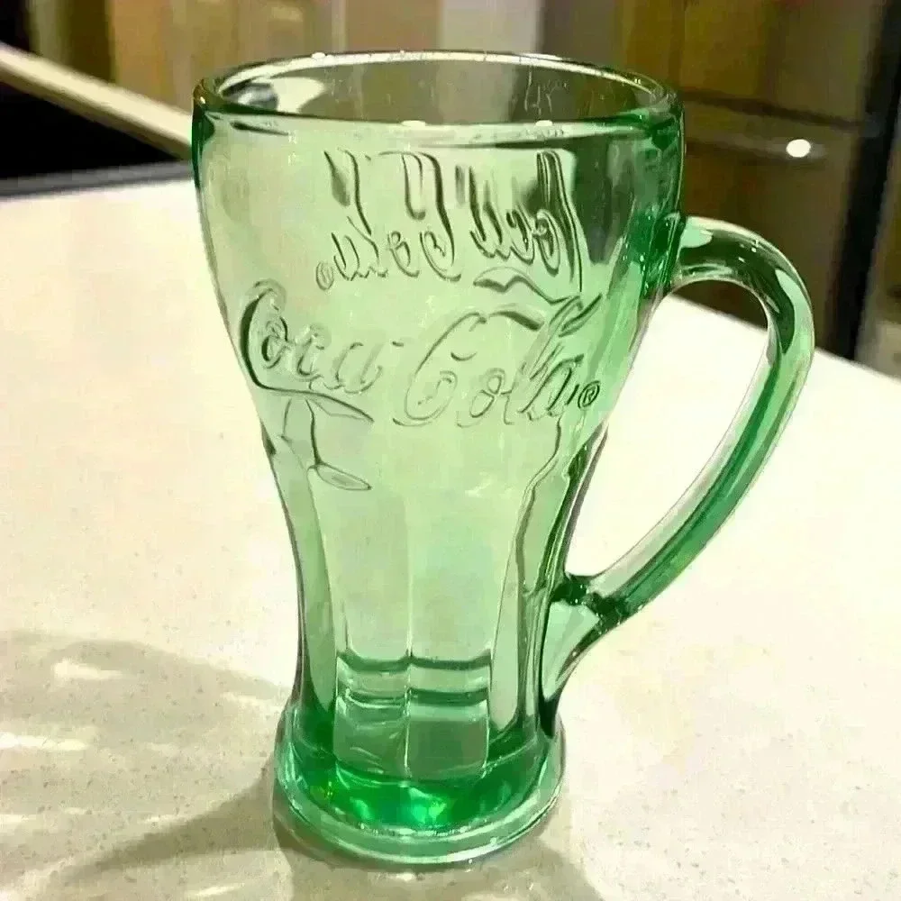 Vintage Coke Coca Cola Glass With Handle Mug Libbey Glass 14 oz - Picture 1 of 5